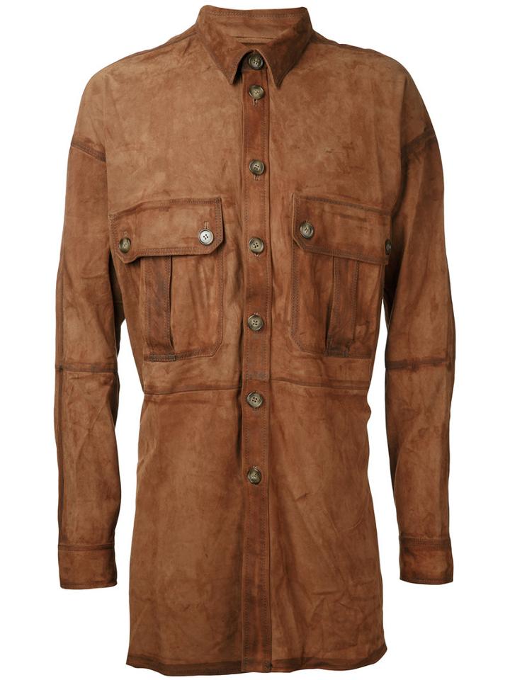 Faith Connexion - Shirt Jacket - Unisex - Goat Suede - M, Brown, Goat Suede