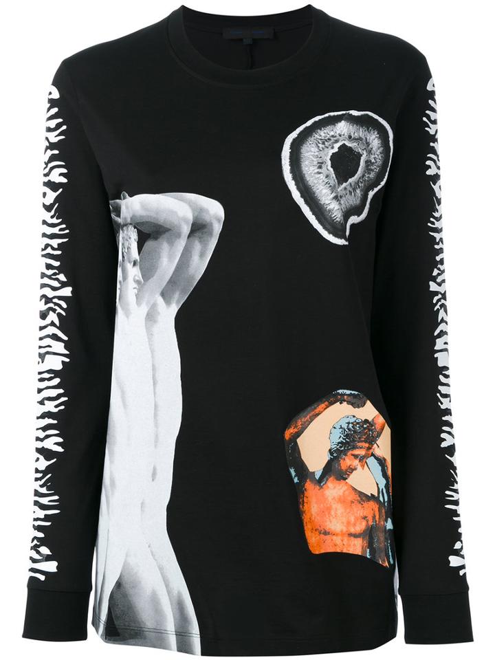 Printed Top - Women - Cotton - Xs, Black, Cotton, Proenza Schouler