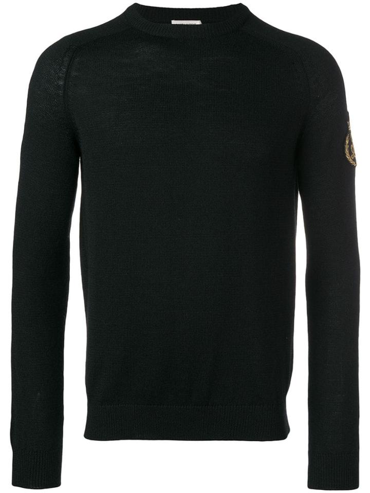 Saint Laurent Sl Patch Jumper - Black
