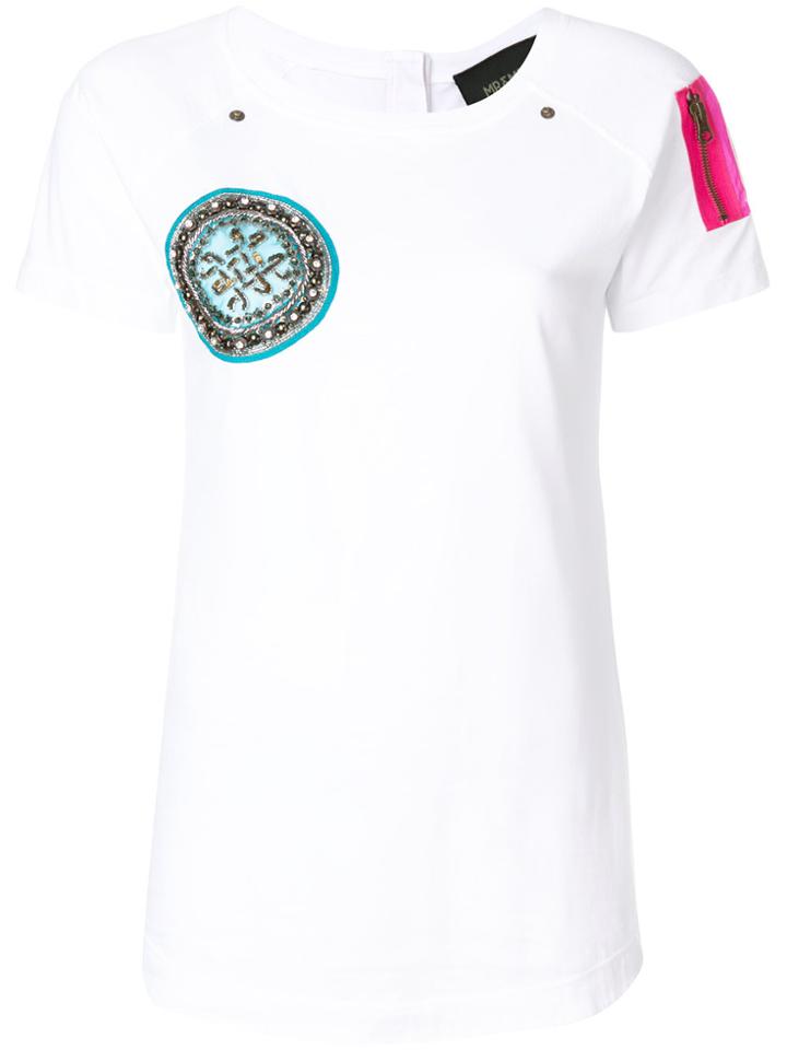 Mr & Mrs Italy Zip-detailed T-shirt - White