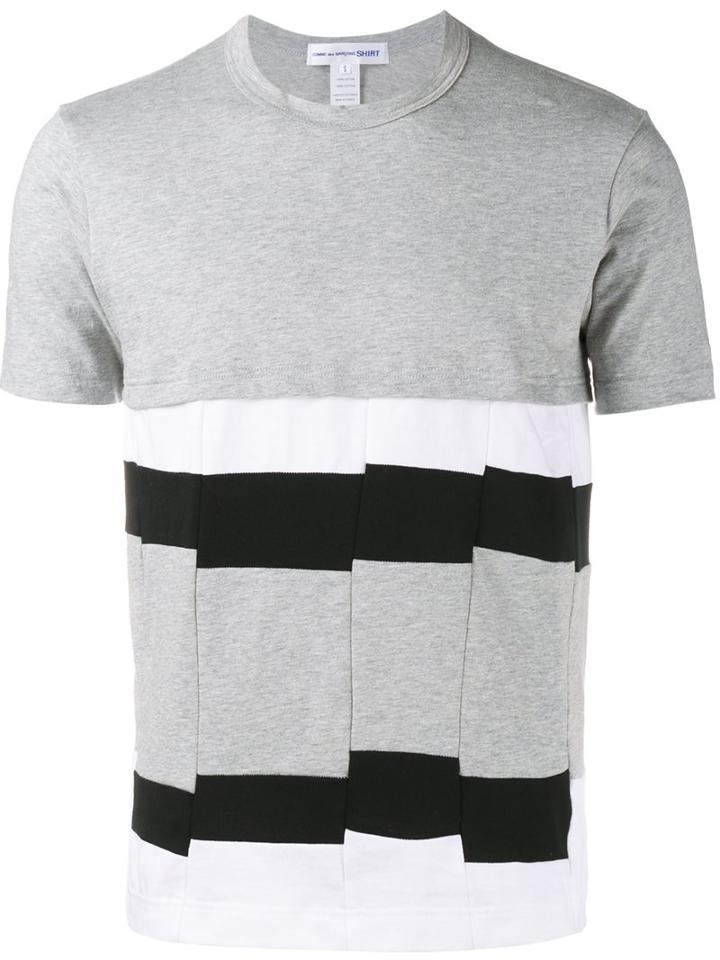 Comme Des Garçons Shirt Panelled Colour Block T-shirt