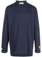 Heron Preston Branded Collar T-shirt - Blue