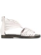 Ann Demeulemeester Rear Zip Gladiator Sandals - White
