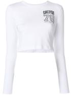 Calvin Klein Jeans Logo Embroidered Sweatshirt - White