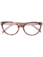 Prada Eyewear Round Frame Glasses, Brown, Acetate