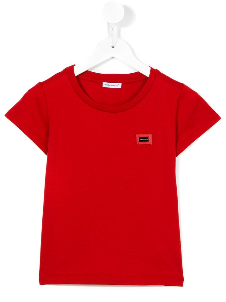 Dolce & Gabbana Kids Logo T-shirt, Girl's, Size: 12 Yrs, Red