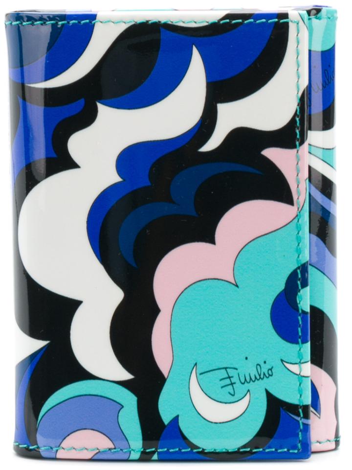 Emilio Pucci Printed Slim Wallet - Blue