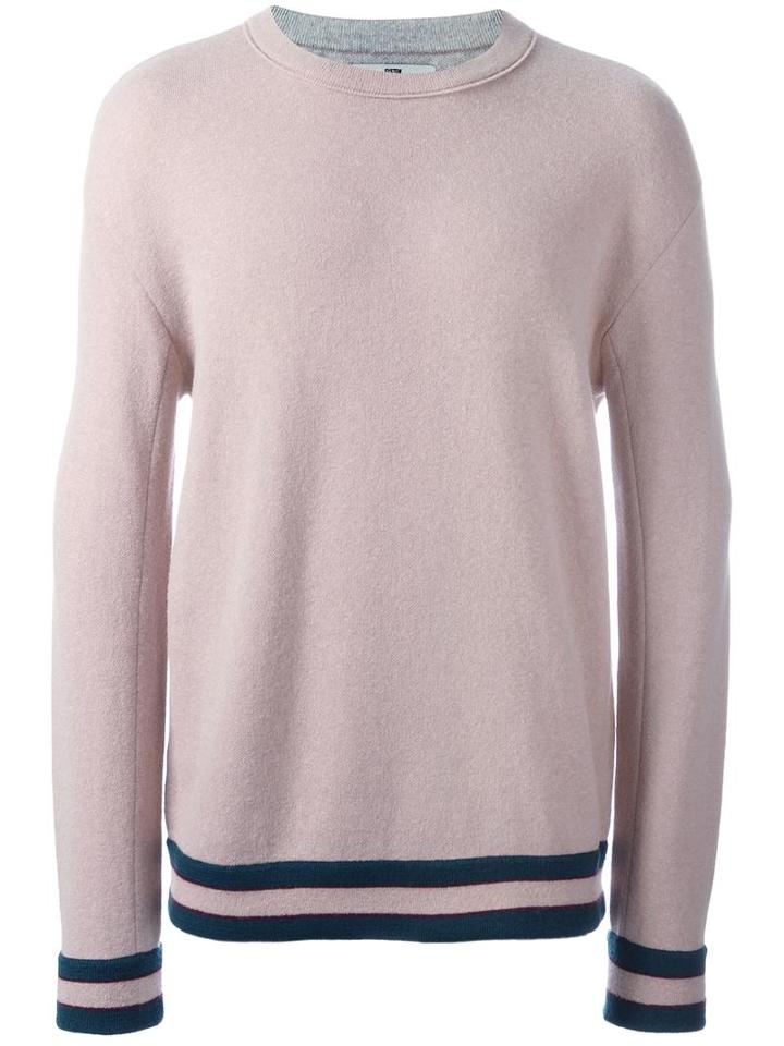 System Homme Crew Neck Jumper, Men's, Size: Large, Pink/purple, Nylon/polyurethane/wool/alpaca