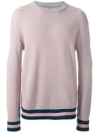 System Homme Crew Neck Jumper, Men's, Size: Large, Pink/purple, Nylon/polyurethane/wool/alpaca