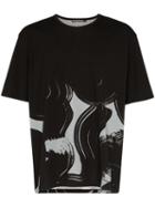 Issey Miyake Swirl Print T-shirt - Black