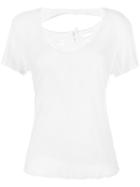 Unravel Project Distressed Back T-shirt, Women's, Size: Xs, White, Cotton