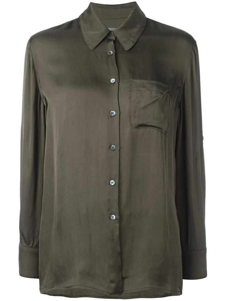Raquel Allegra Chest Pocket Shirt, Women's, Size: 1, Green, Viscose/cotton