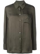 Raquel Allegra Chest Pocket Shirt, Women's, Size: 1, Green, Viscose/cotton