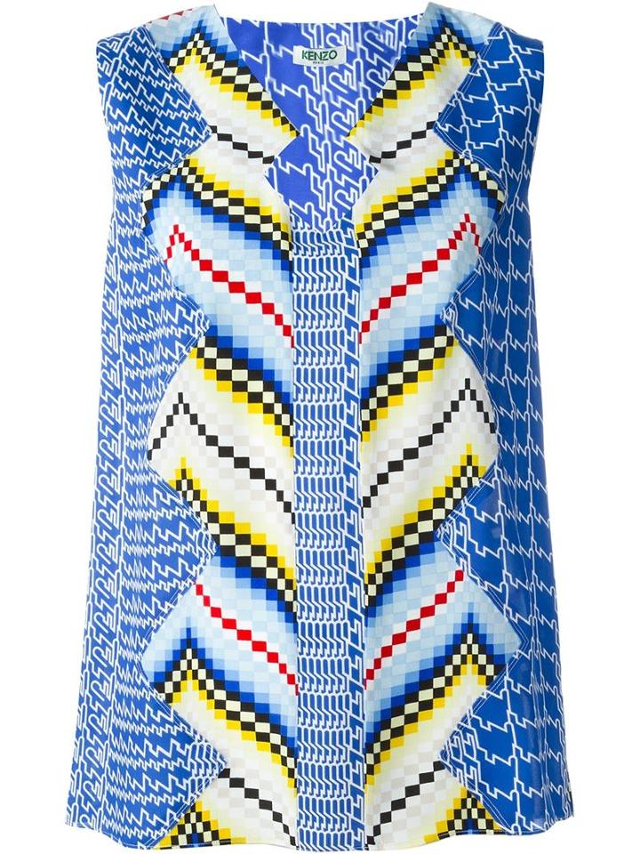 Kenzo Chevron And Diagonal Stripes Top
