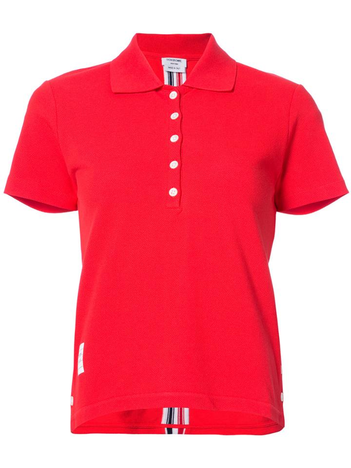 Thom Browne Cropped Polo Shirt - Red