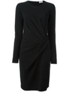 Lanvin Draped Detail Dress, Women's, Size: 36, Black, Spandex/elastane/viscose