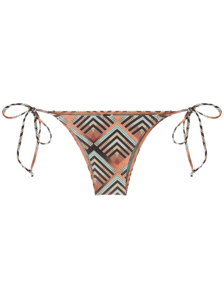 Lygia & Nanny Thai Printed Bikini Bottom - Orange