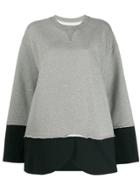 Mm6 Maison Margiela Hybrid Sweatshirt Pinstripe Blazer - Grey