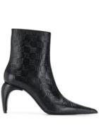 Misbhv Curved Heel Ankle Boots - Black