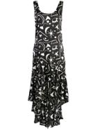 Onia Asymmetric Maxi Dress - Black
