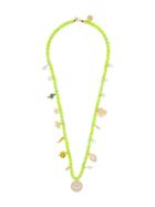 Venessa Arizaga Smiley Charm Necklace - Yellow & Orange