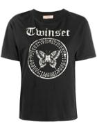 Twin-set Logo Print T-shirt - Black