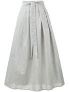 Fabiana Filippi - Mid-length Pinstripe Skirt - Women - Cotton/polyamide/polyester - 44, Women's, Grey, Cotton/polyamide/polyester