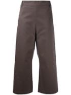 Ter Et Bantine Cropped Wide-leg Trousers, Women's, Size: 46, Brown, Cotton