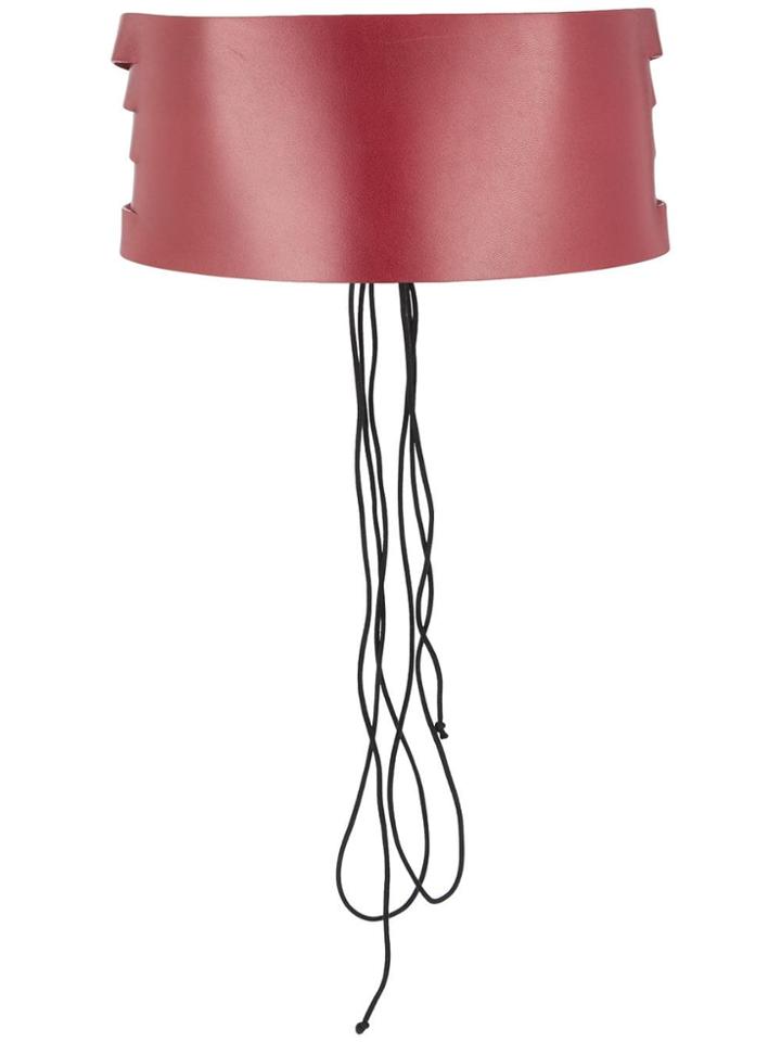 Ann Demeulemeester Wide Waist Belt - Red