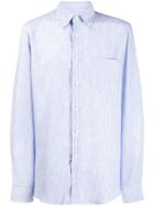 Canali Slim-fit Striped Shirt - Blue