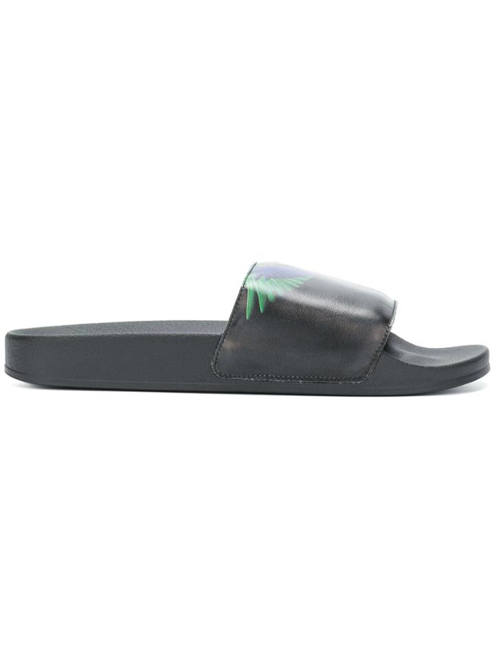 Marcelo Burlon County Of Milan Wings Pool Slides - Black
