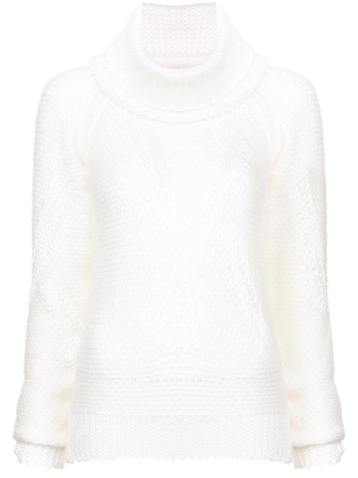 Chanel Vintage Turtle Neck Jumper - White