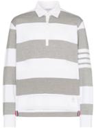 Thom Browne Striped Polo Shirt - Grey