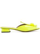 Rayne Square Toe Mules - Yellow & Orange