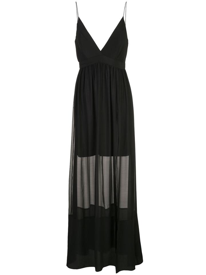 Nicole Miller Long Chiffon Dress - Black