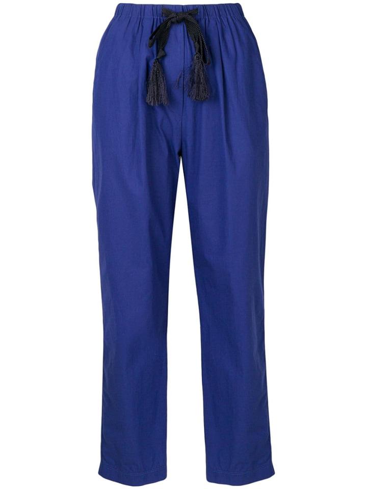 Forte Forte Drawstring Tapered Trousers - Blue