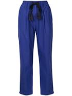 Forte Forte Drawstring Tapered Trousers - Blue