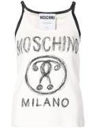 Moschino Buckle Strap Tank Top - White