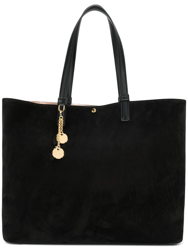 Salvatore Ferragamo Metallic Charm Tote Bag - Black