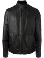 Michael Kors Zipped Leather Jacket, Men's, Size: Xl, Black, Leather/polyester