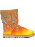 Jeremy Scott Ugg X Jeremy Scott Classic Short Flames Boots - Yellow &