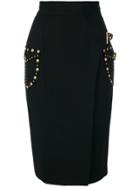 Versace Vintage High-waisted Wrap Skirt - Black