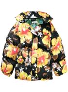 Richard Quinn Oversized Floral Print Padded Jacket - Black