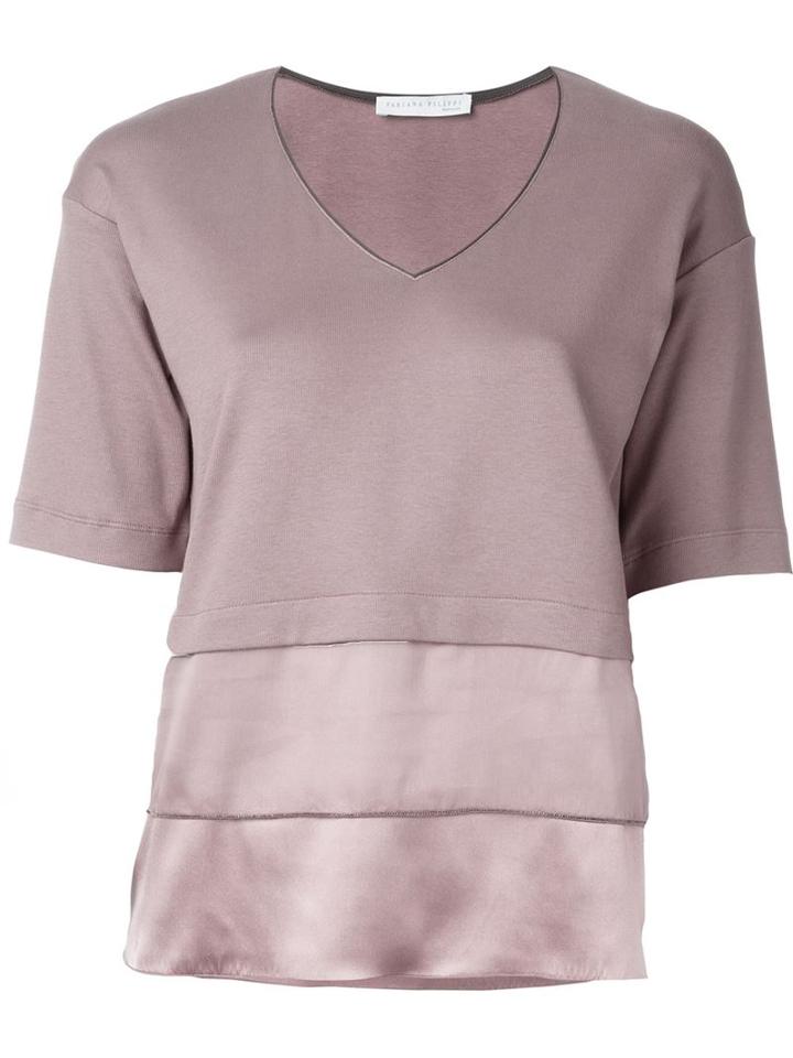 Fabiana Filippi Satin Panel T-shirt