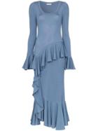 Erdem Rowan Ribbed Jersey Dress - Blue