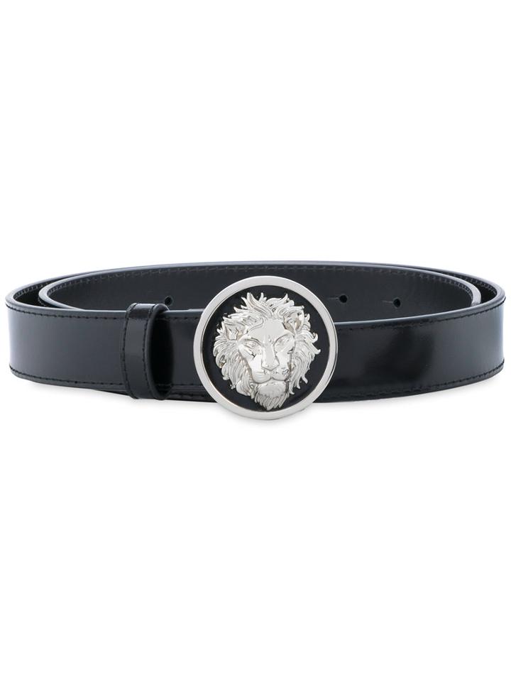 Versus - Logo Plaque Belt - Women - Calf Leather - 70, Black, Calf Leather