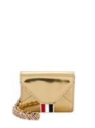 Thom Browne Specchio Leather Envelope Cardholder - Gold