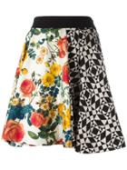Fausto Puglisi Gonna Geometrica Fiori Skirt - Multicolour