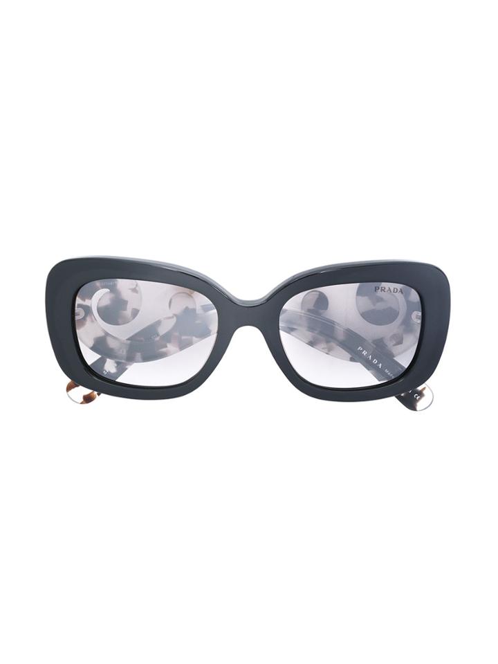 Prada Eyewear Oversized Square Frame Sunglasses - Brown
