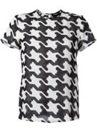 Dsquared2 Houndstooth Print T-shirt, Women's, Size: 44, White, Silk